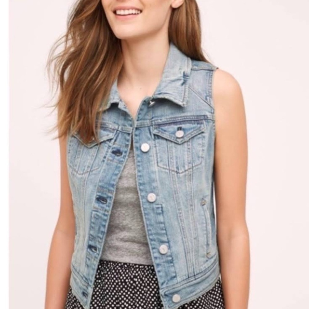 Pilcro and the Letterpress Blue Denim Jacket